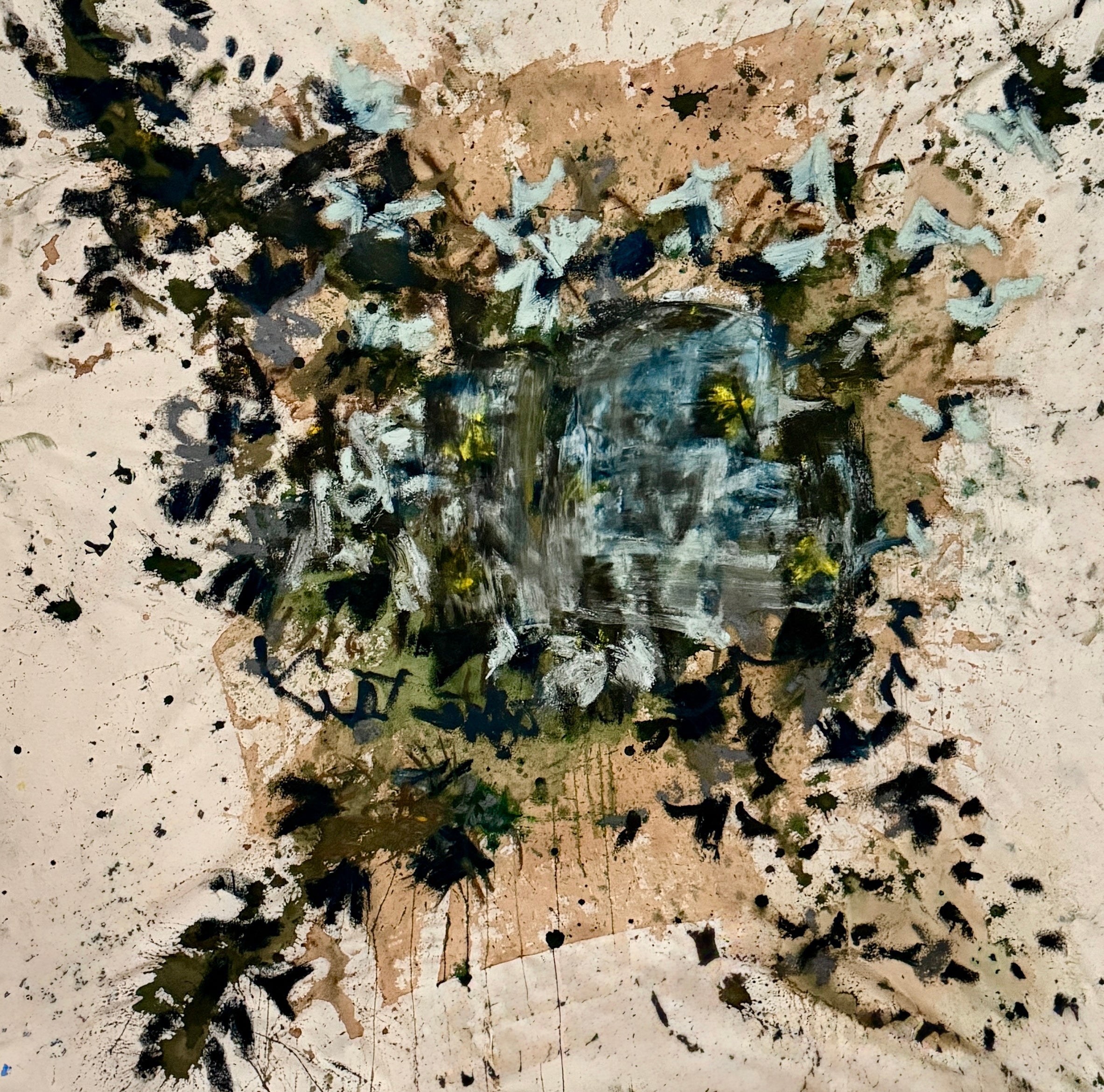 Astral Thicket 2 original abstract oil painting by Angela Simeone, in-stock and ready to ship