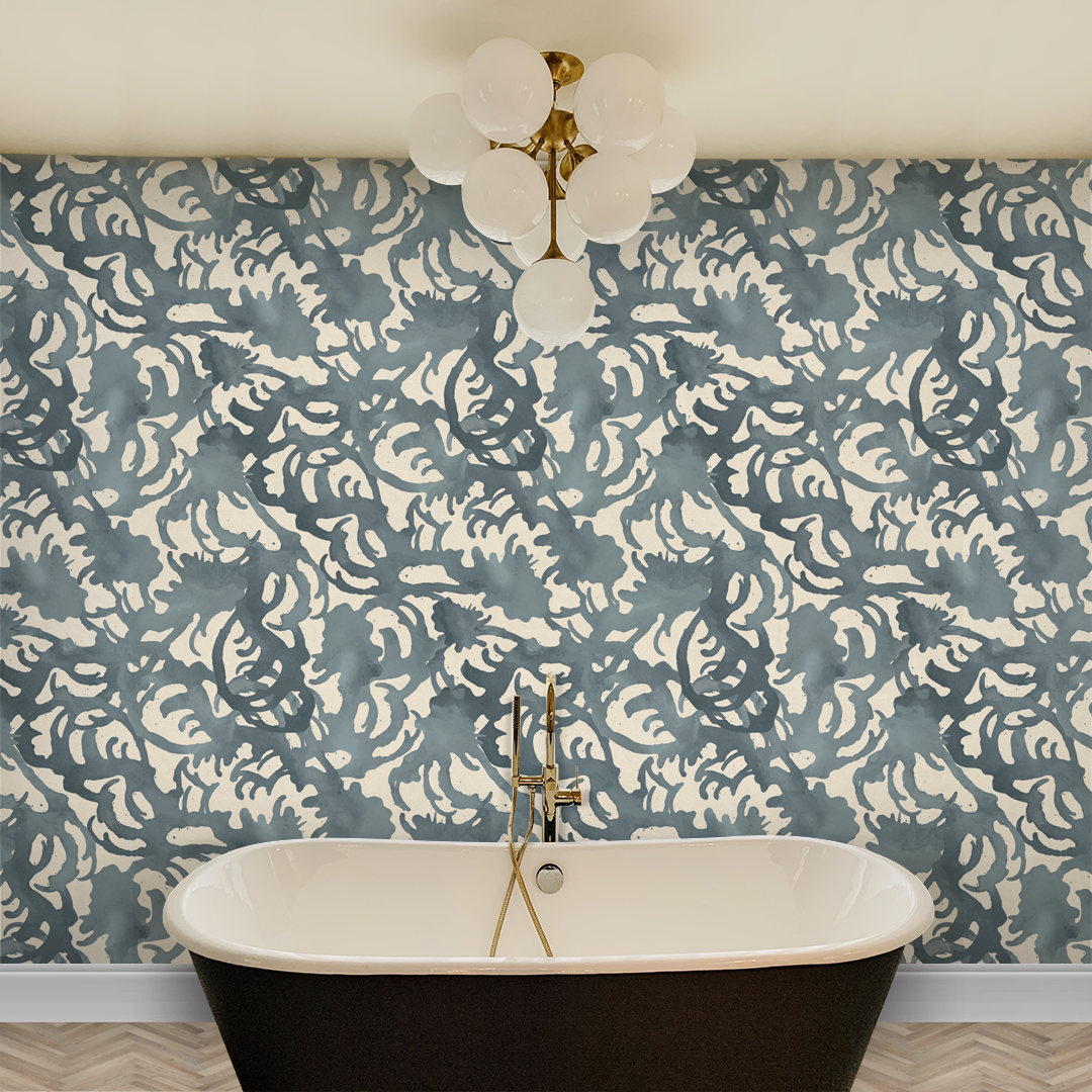 Flourish Storm Blue Large Wallpaper