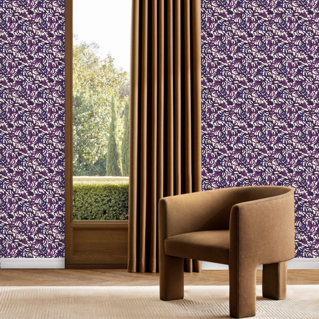 Flourish Violet Small Wallpaper