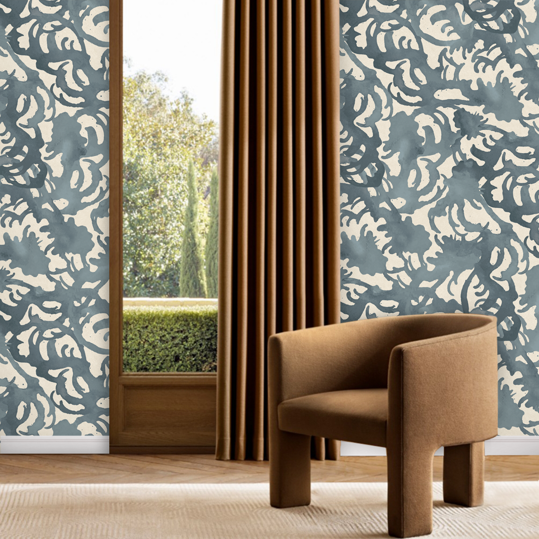 Flourish Storm Blue Large Wallpaper