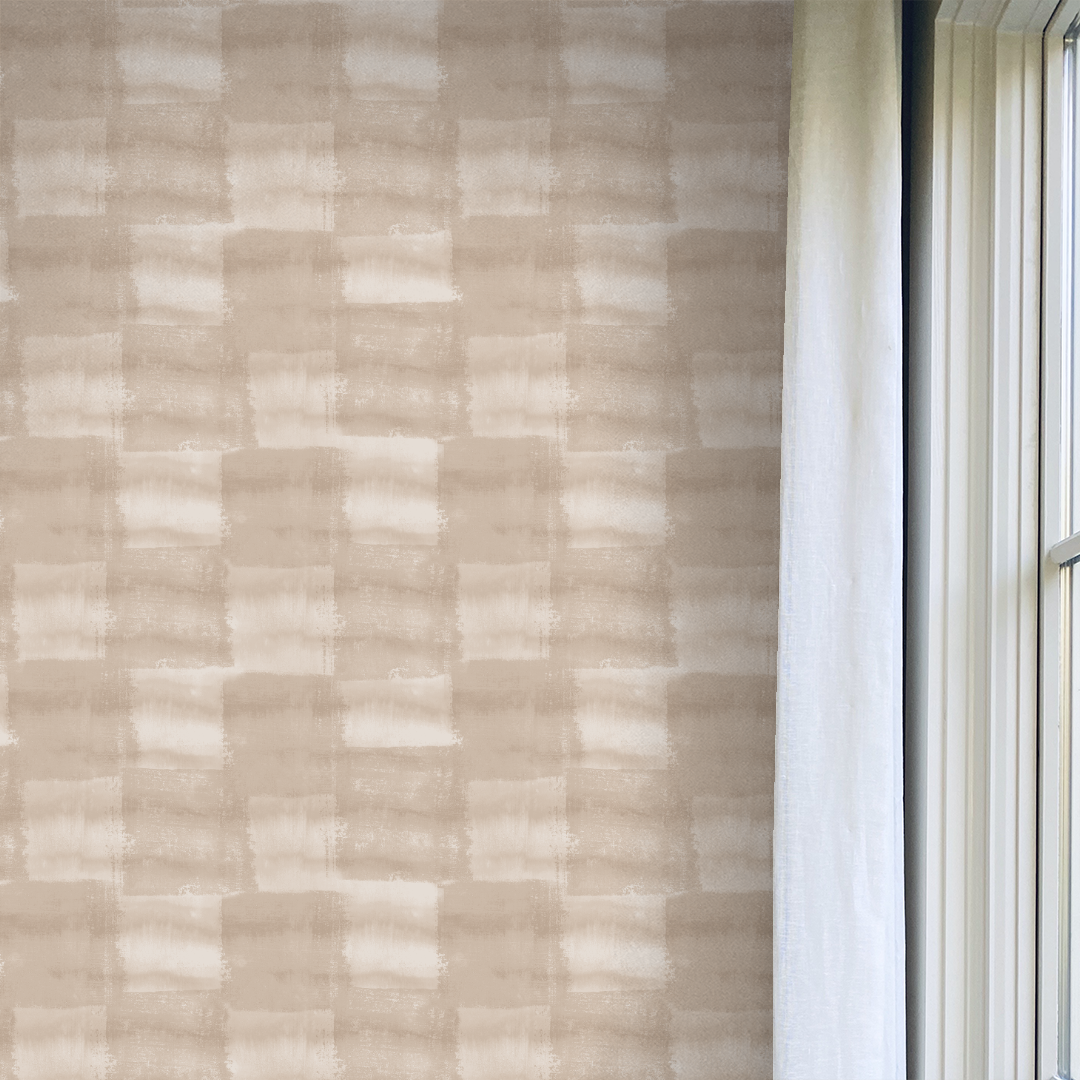 Checkerboard Stone driftwood wallpaper wallpapers nashville artist Angela Simeone interiors interior design interior designer