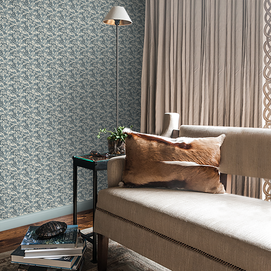 Flourish Storm Blue Small Scale Wallpaper