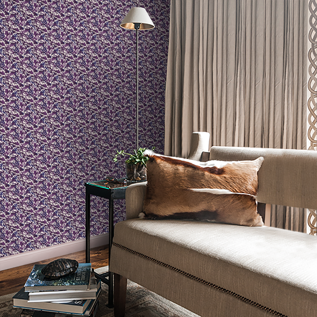 Flourish Violet Small Wallpaper