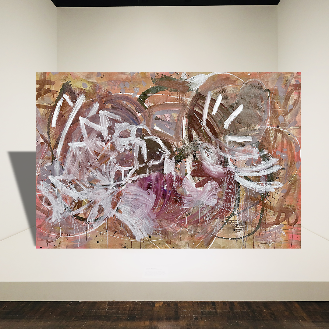 Aubergine Renaissance abstract painting Nashville artist Angela Simeone