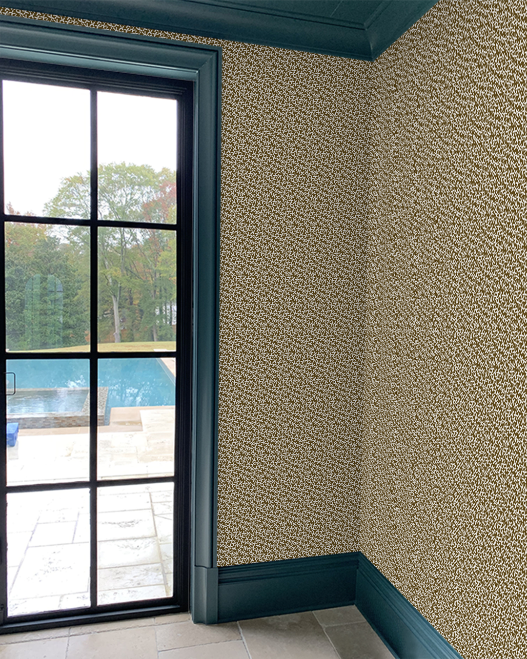 Freesia Coffee Brown Wallpaper