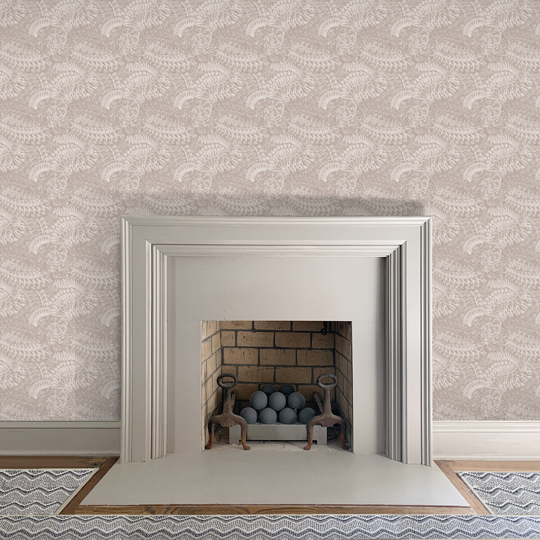 Embossed Taupe Wallpaper