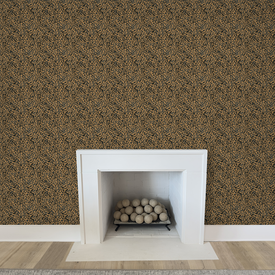 Atelier Graphite Camel Wallpaper
