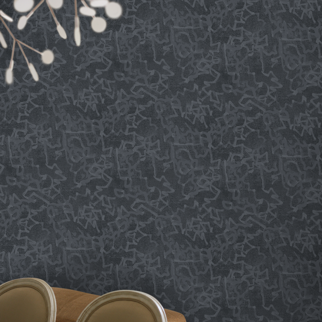 navy wallpaper blue wallpaper pattern wallpaper Angela Simeone artist nashville