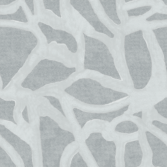 Lovely Web Sea Glass Grey Wallpaper pattern Nashville artist Angela Simeone grey wallpaper blue wallpaper luxury wallpaper vinyl wallpaper pattern wallpaper interiors interior design interior designer
