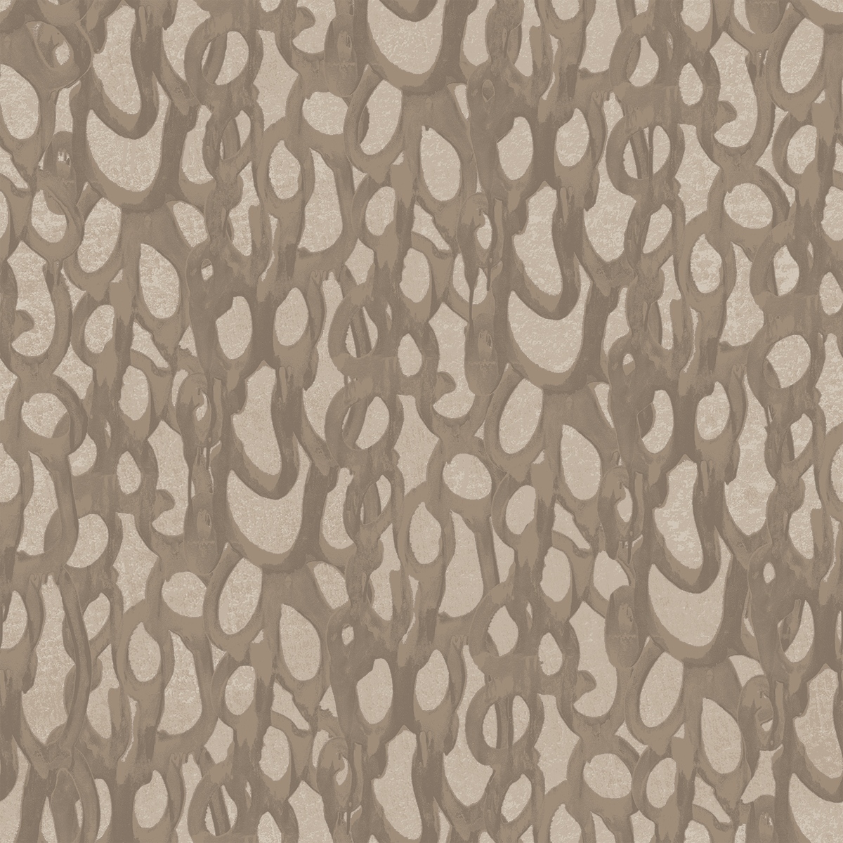 Lateral Link Khaki Brown Wallpaper