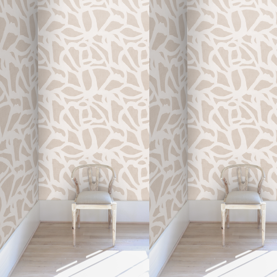 off white and white wallpaper pattern wallpaper Nashville artist Angela Simeone Edit alt text