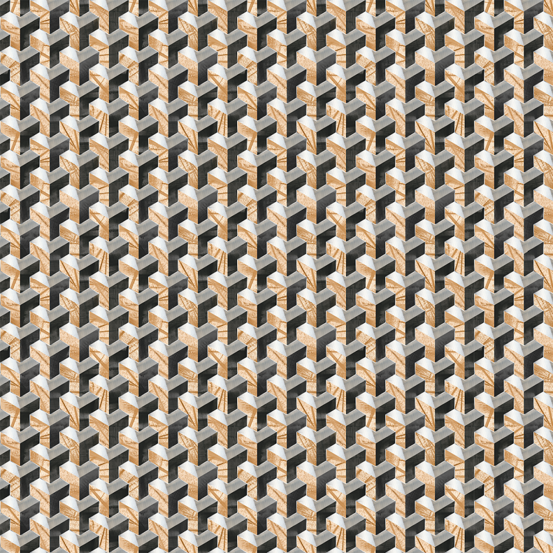 Black and Tan Wallpaper Geometric Wallpaper Neutral Wallpaper by Nashville artist Angela Simeone interiors interior design interior designer