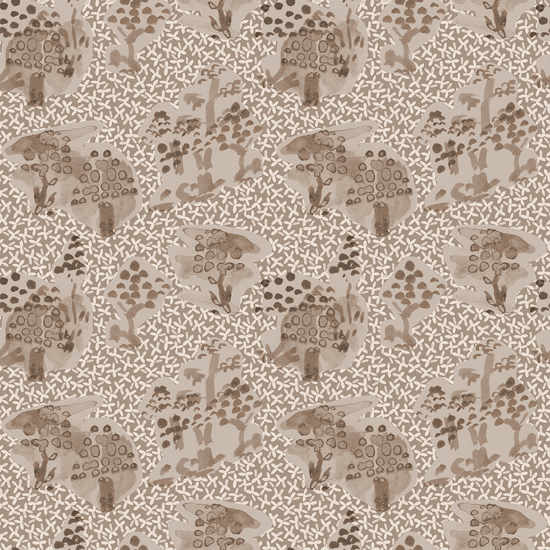 Toile Medium Beige Wallpaper