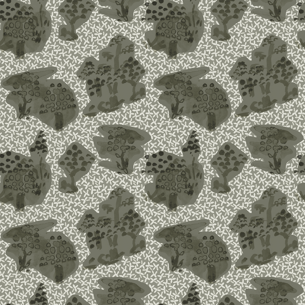 Toile Medium Deepest Sage Wallpaper