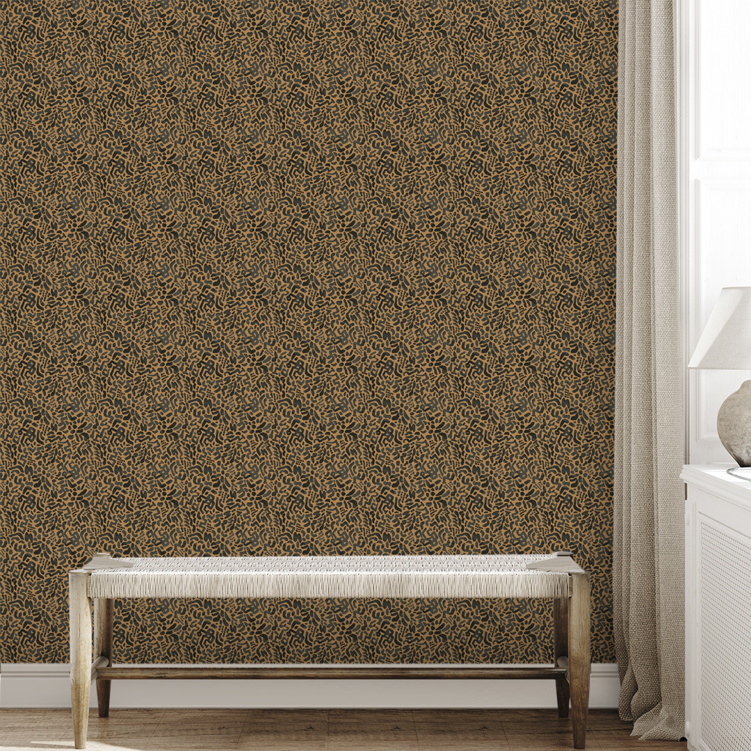 Atelier Graphite Camel Wallpaper