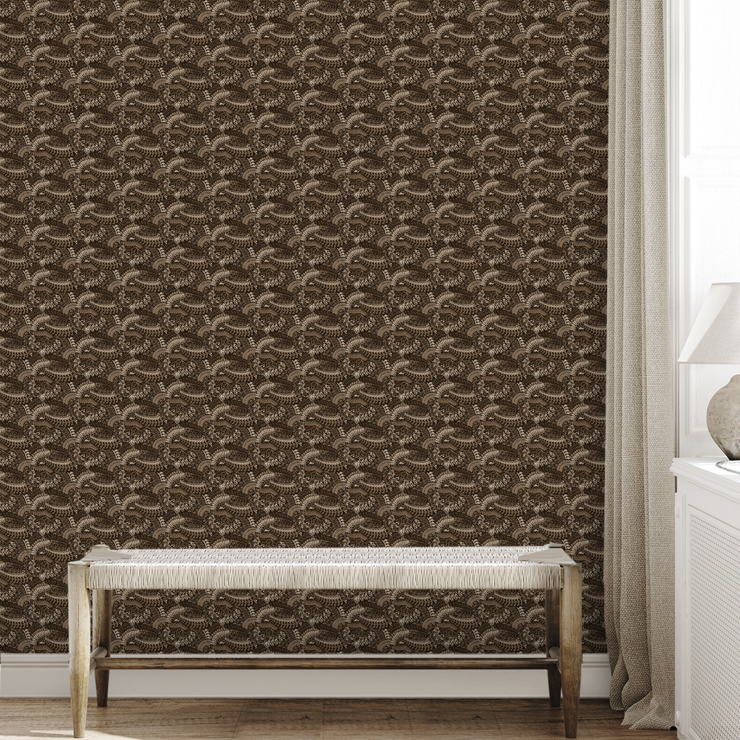 Embossed Deep Chocolate Medium Wallpaper