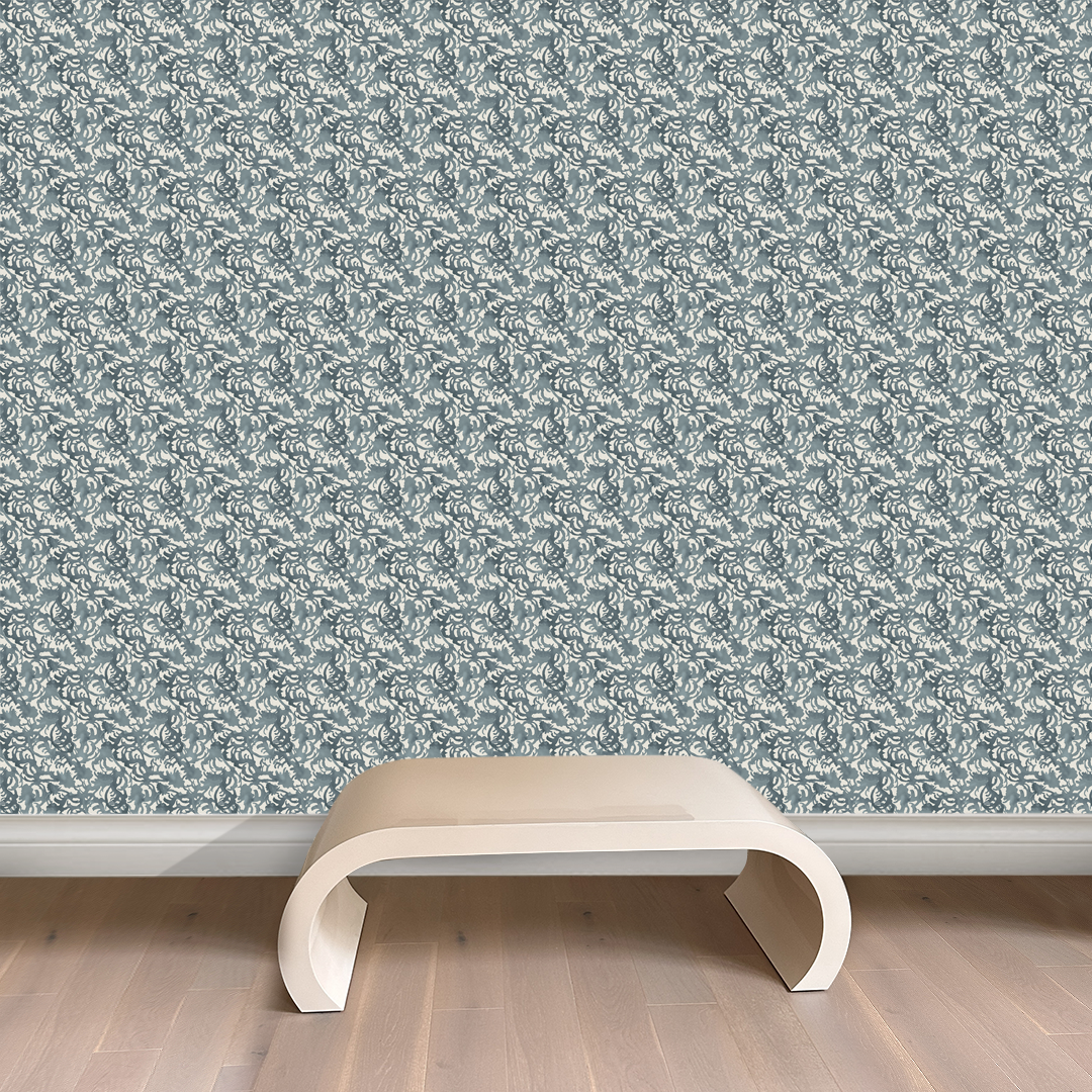 Flourish Storm Blue Small Scale Wallpaper