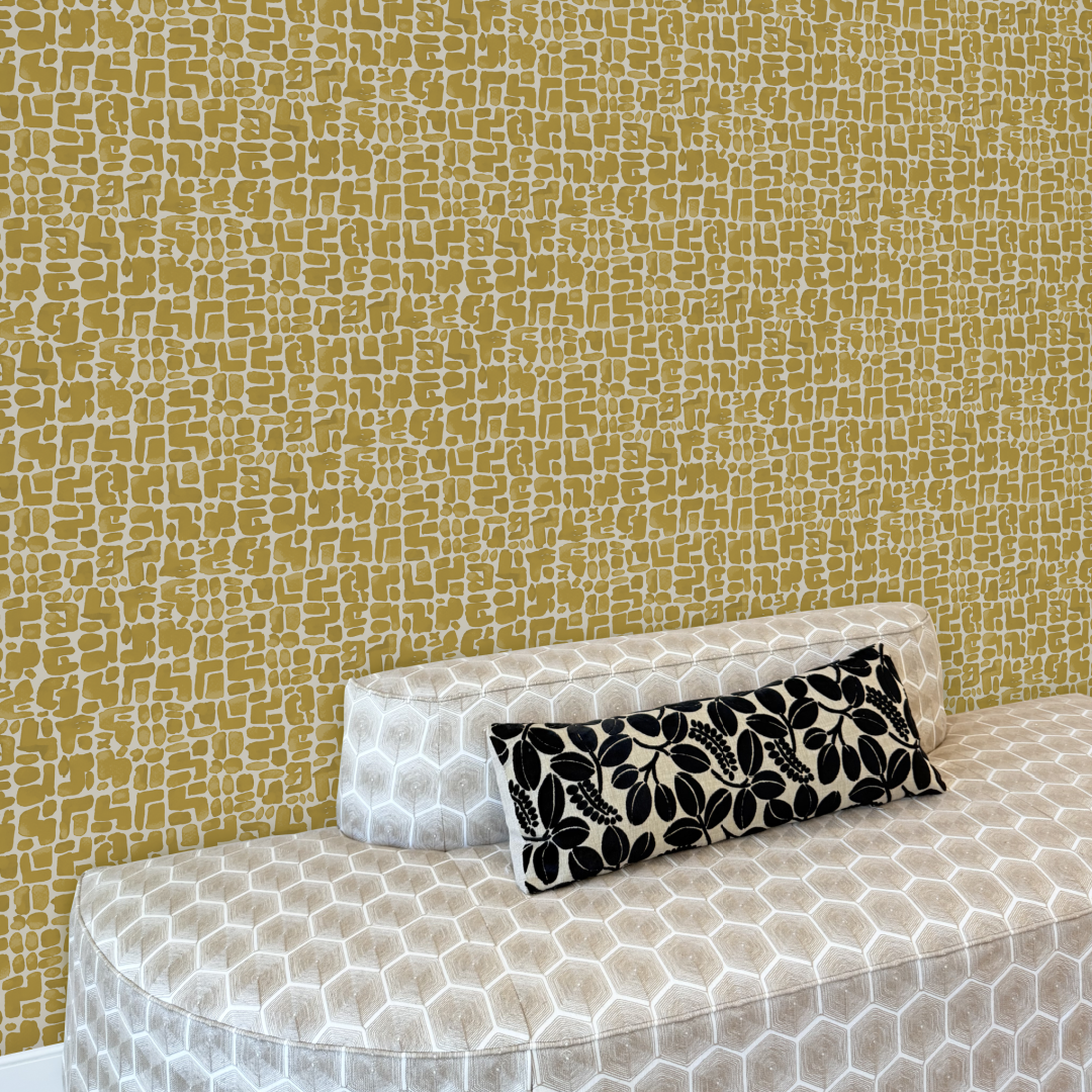Deco Antique Golden Wallpaper