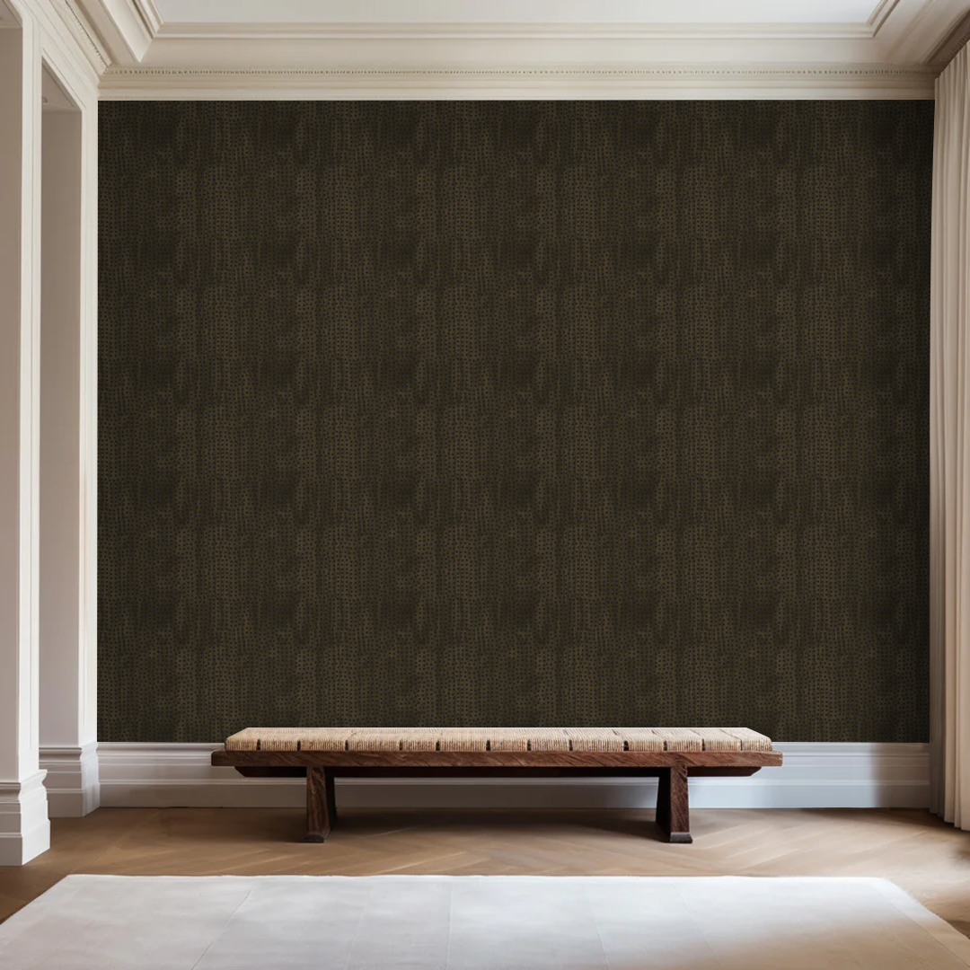 Lavish Moss Grey Deep Violet Wallpaper