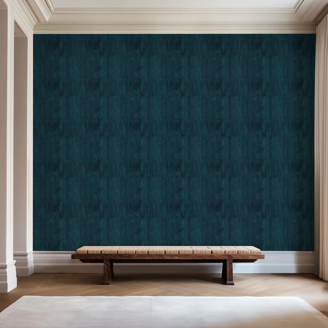 Lavish Deepest Green Magenta Wallpaper