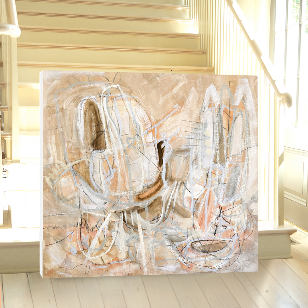 Light Tan Art Light Brown Art Light Brown Painting Natural Painting Abstract Art Abstract Painting Angela Simeone Artist Nashville