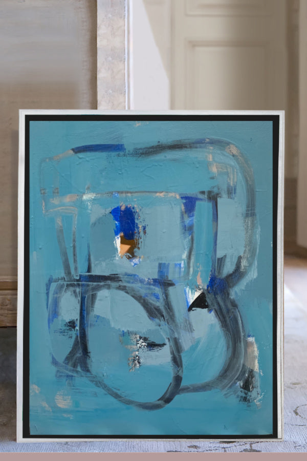 Robins Blue and Cobalt Abstract Painting