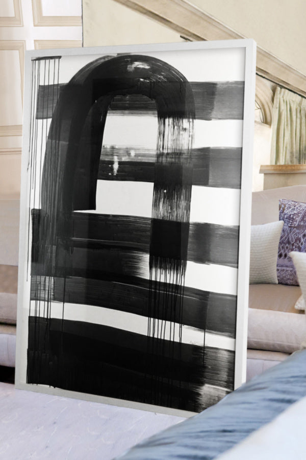 Back in Black painting watercolor art Nashville artist Angela Simeone interiors interior design