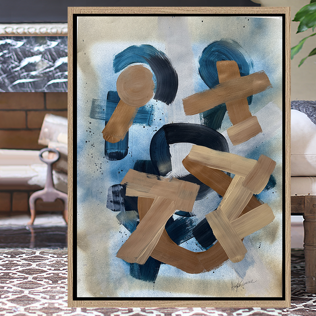 emerald gold painting green painting Angela Simeone nashville artist abstract art painting artist Nashville interiors interior design designer paper painting watercolor paper nashville artist art original art frameable art paper paintings