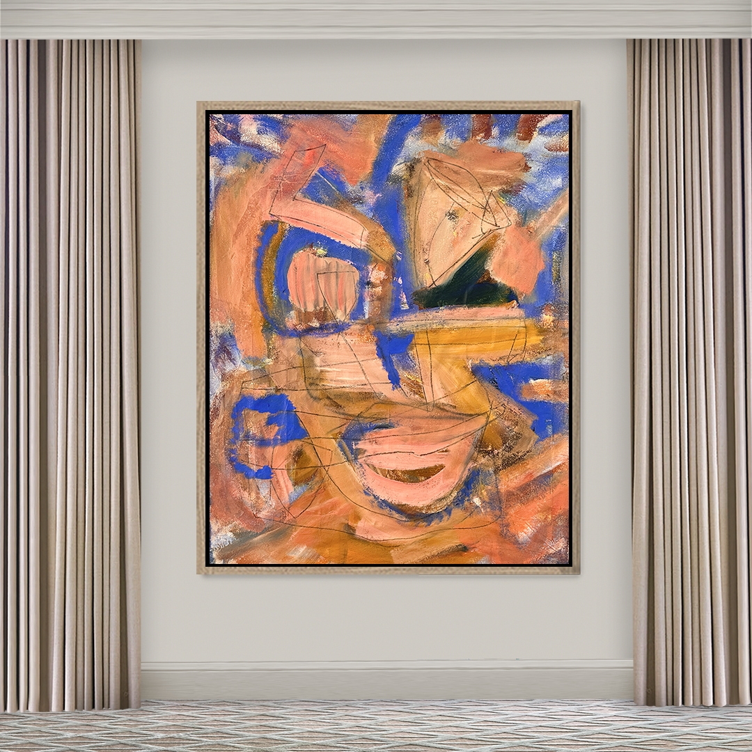 Blue Painting Blue Art Blue Canvas Pink Painting Pink Art Yellow Art Yellow Painting Gold Painting Gold Art Abstract Canvas Abstract Art Original Art Angela Simeone Artist Nashville