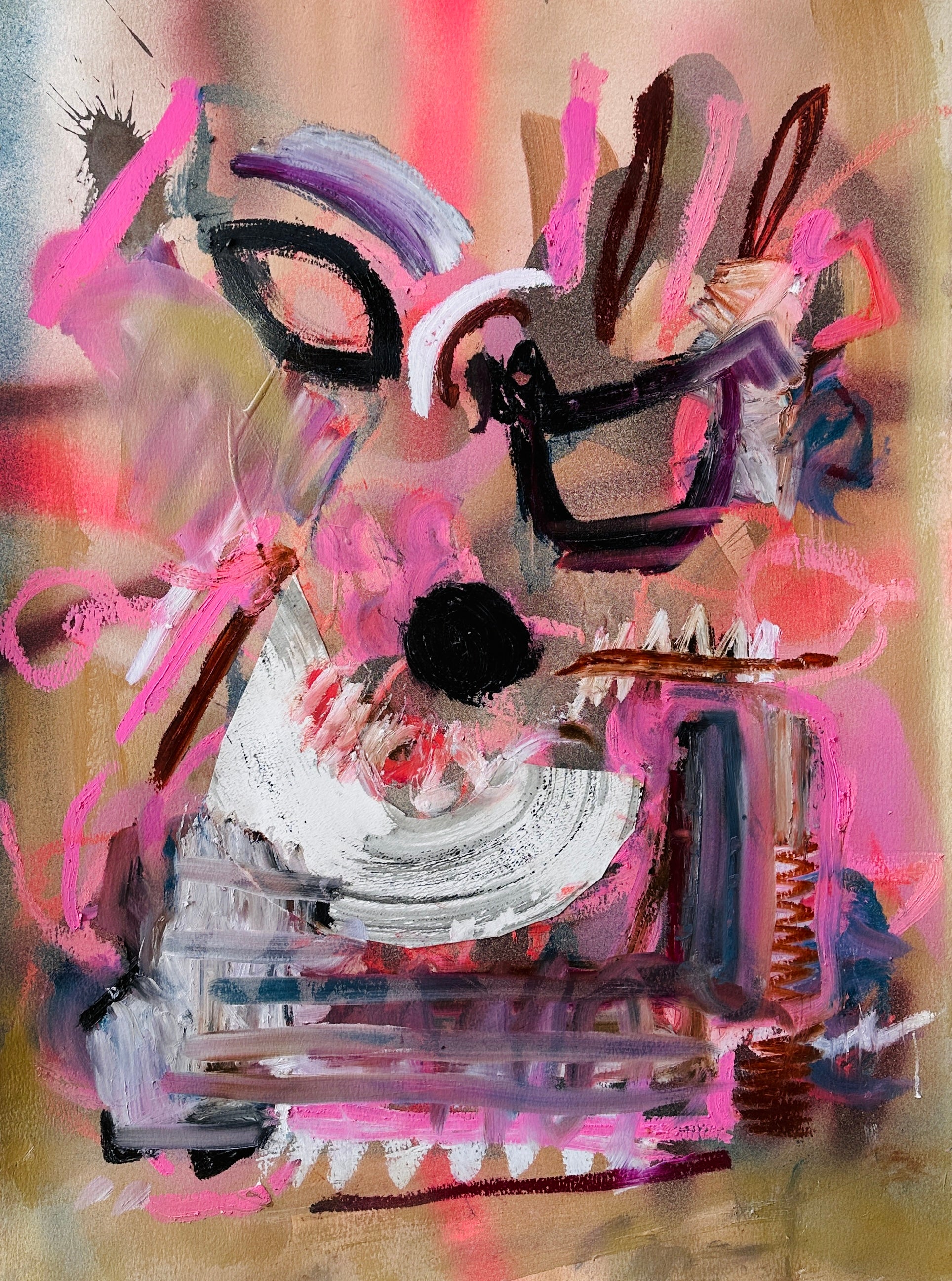 Angela Simeone artist nashville art abstract painting contemporary artist interiors interior design interior designer watercolor painting oil painting paper paintings bright art pink art