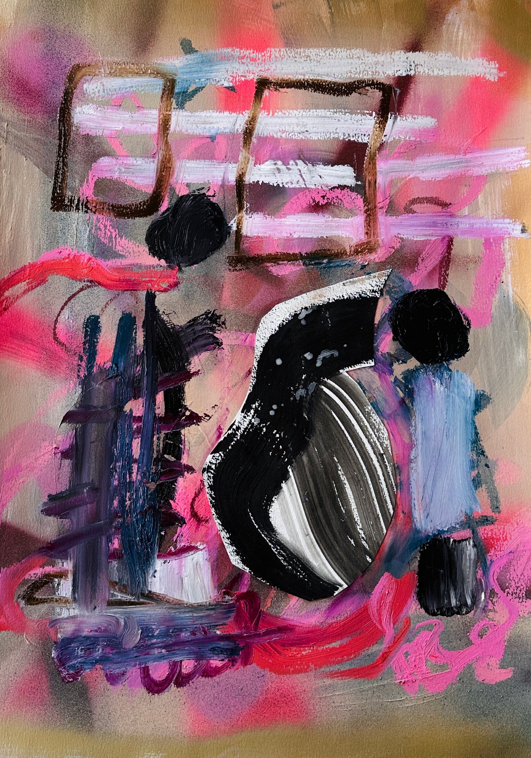 Angela Simeone artist nashville art abstract painting contemporary artist interiors interior design interior designer watercolor painting oil painting paper paintings bright art pink art