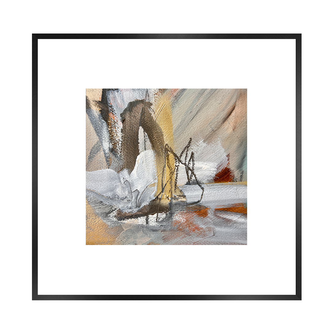Taupe Rust Gold Paper 1 Painting