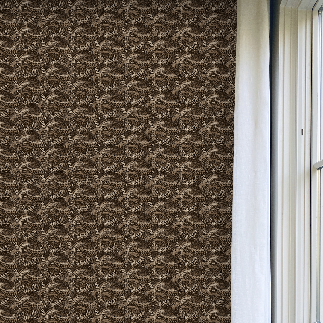 Embossed  Deep Chocolate Medium Wallpaper