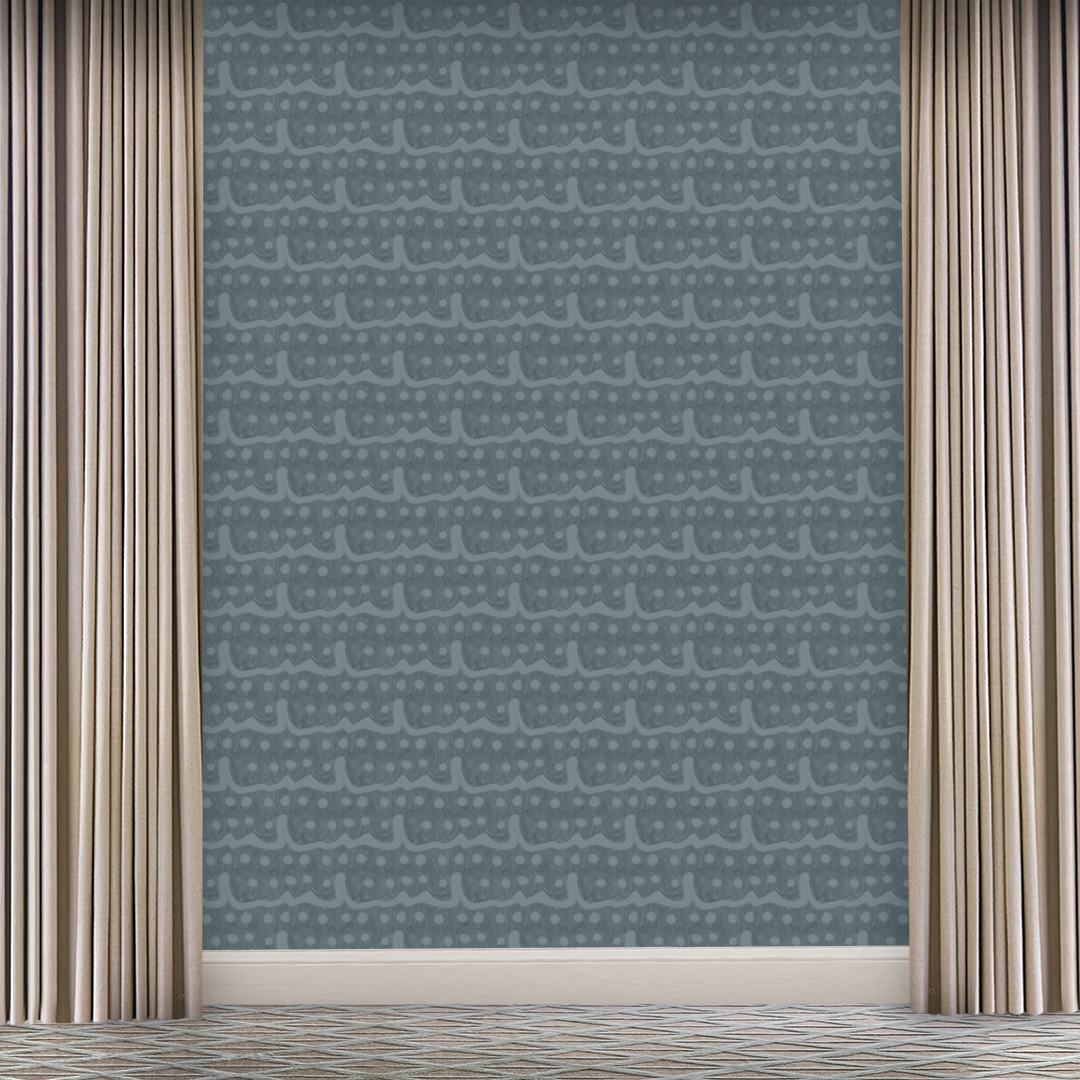 luxe Amalfi Blue wallpaper pattern wallpaper by Nashville artist Angela Simeone vinyl wallpaper blue wallpaper interiors interior design interior designer