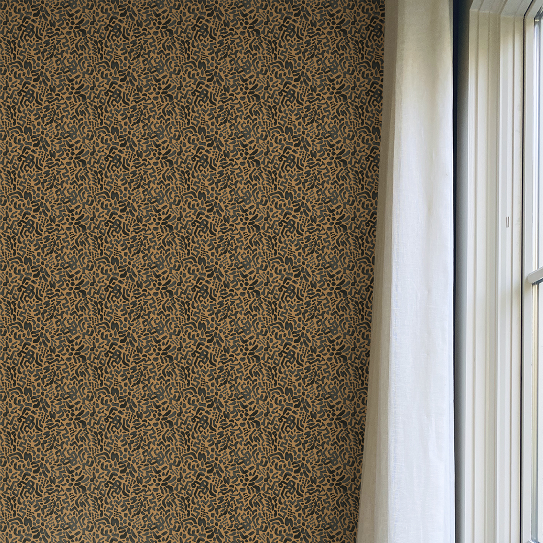 Atelier Graphite Camel  Wallpaper