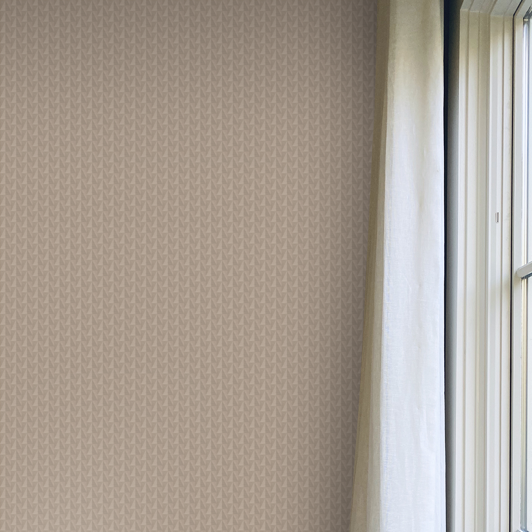 Refined Light Khaki Tonal Small Scale Wallpaper