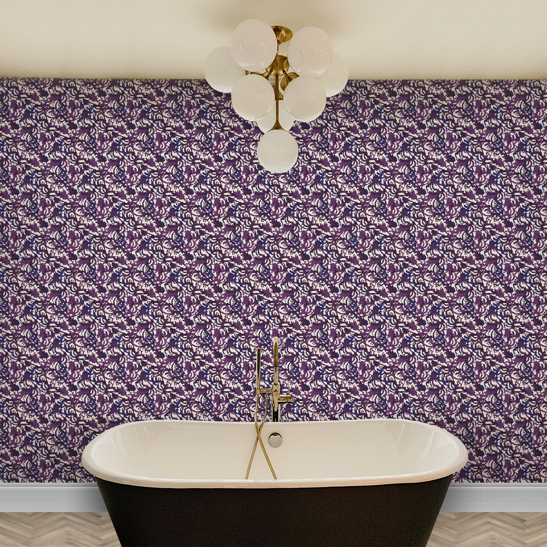 Flourish Violet Small Wallpaper