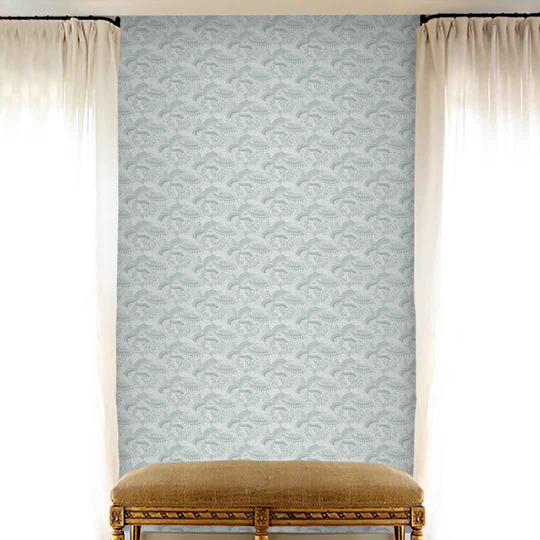 Embossed  Sea Salt Medium Wallpaper