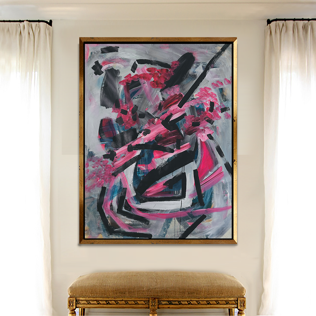 Angela Simeone abstract painting original art Nashville artist interiors interior design