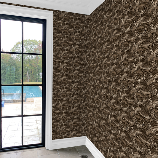 Embossed  Deep Chocolate Wallpaper