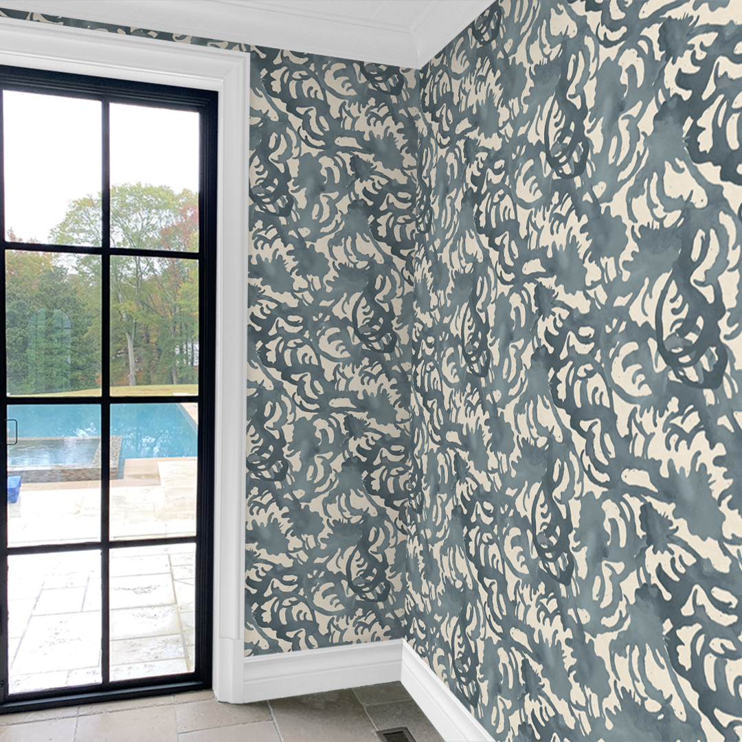 Flourish Storm Blue Large Wallpaper