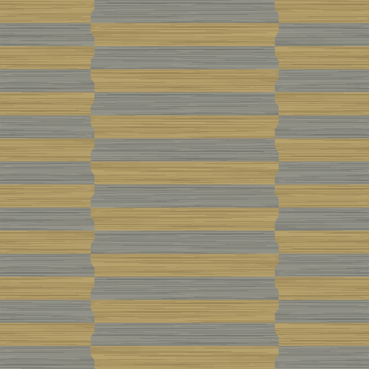 Chic Stripe Grey and Golden Wallpaper