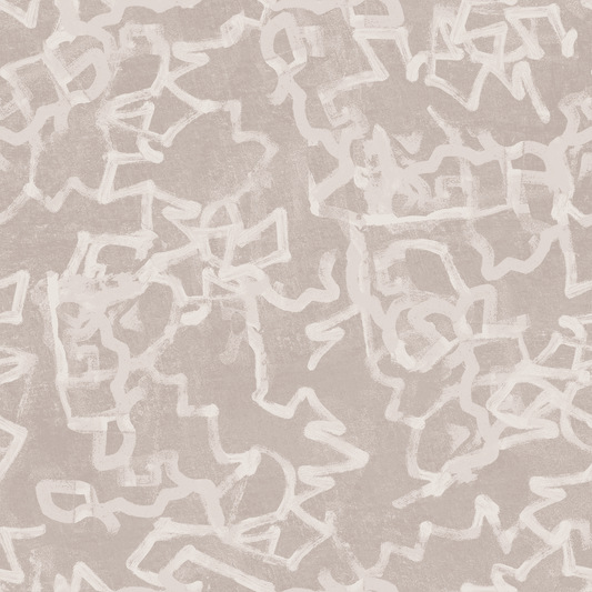 Classic G Taupe Wallpaper pattern Angela Simeone artist nashville