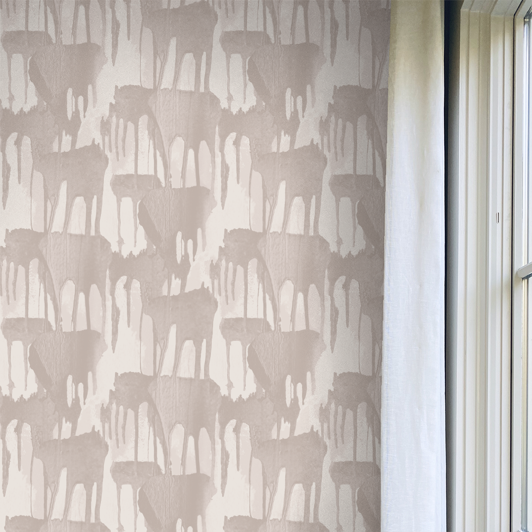 cloud drip taupe wallpaper grey wallpapers neutral wallpaper by Nashville artist  Angela Simeone