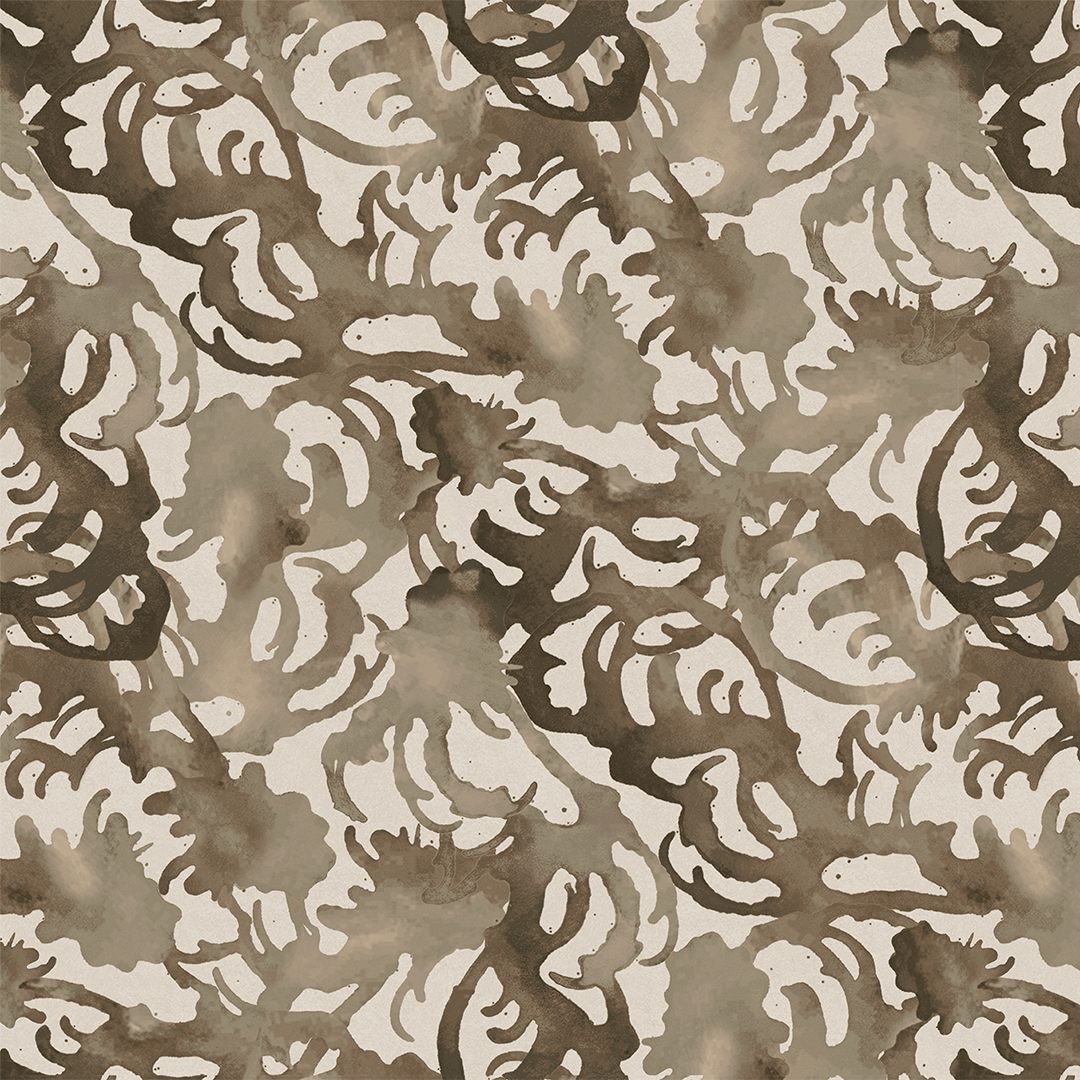 Flourish Warm Grey Medium Scale Wallpaper