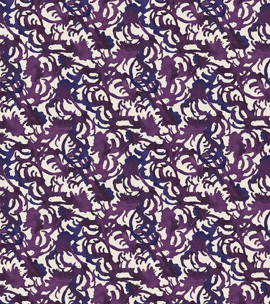 Flourish Violet Wallpaper pattern Nashville artist Angela Simeone Luxury Wallpaper Vinyl Wallpaper Purple wallpaper interiors interior design