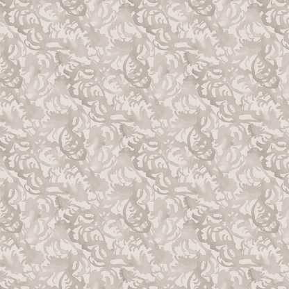 Flourish Greige Small scale wallpaper pattern Nashville artist Angela Simeone 