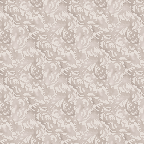 Flourish Greige Small scale wallpaper pattern Nashville artist Angela Simeone 