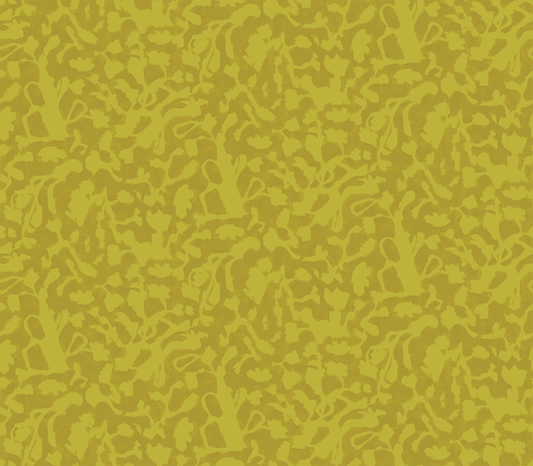 Citrine Limeade Floral Fauna Wallpaper pattern by Nashville artist Angela Simeone. Block print wallpaper look that is tonal chartreuse color way perfect in any interior design.