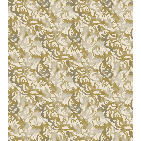 Flourish Marigold grey ivory wallpaper pattern nashville artist Angela Simeone floral pattern luxe wallpapers vinyl wallpaper luxury wallpaper interiors interior design interior designer traditional interiors 